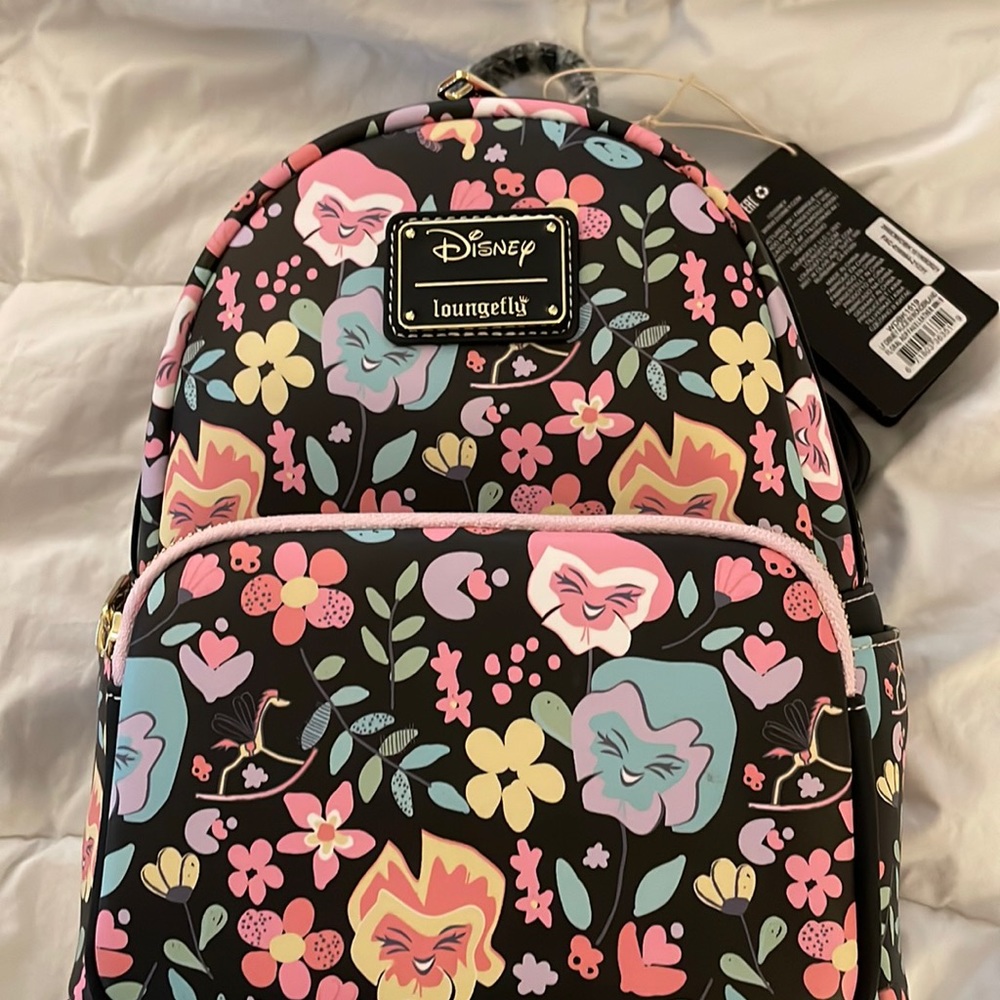 Never used Loungefly Disney Alice and Wonderland flowers backpack